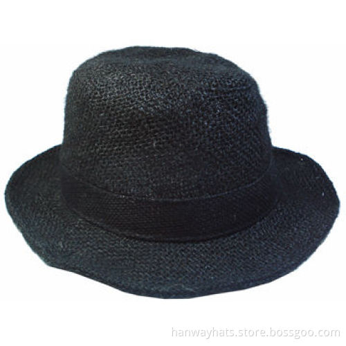 Men's Fashionable Sinamay Hat with Black